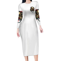 Underestimate Me That'll Be Fun Long Sleeve Bodycon Dress - Wonder Print Shop