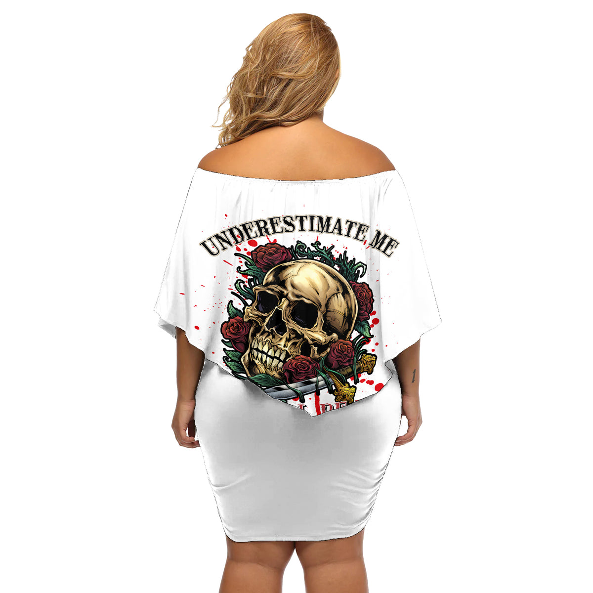 Underestimate Me That'll Be Fun Off Shoulder Short Dress - Wonder Print Shop