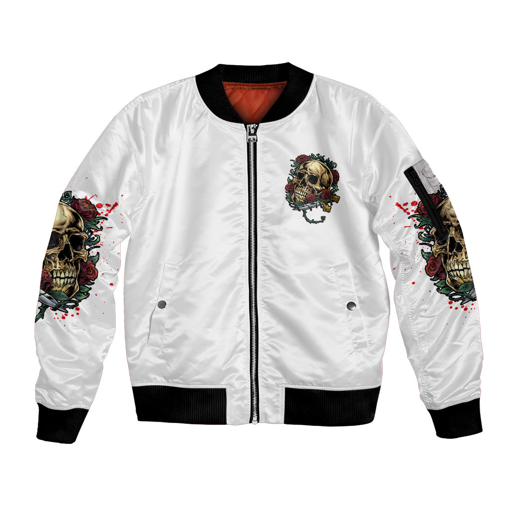 Underestimate Me That'll Be Fun Sleeve Zip Bomber Jacket - Wonder Print Shop