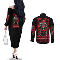 walk-away-i-have-anger-issues-skull-couples-matching-off-the-shoulder-long-sleeve-dress-and-long-sleeve-button-shirt