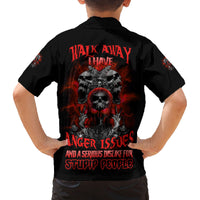 Walk Away I Have Anger Issues Skull Family Matching Off Shoulder Short Dress and Hawaiian Shirt - Wonder Print Shop