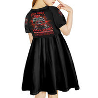 Walk Away I Have Anger Issues Skull Kid Short Sleeve Dress - Wonder Print Shop