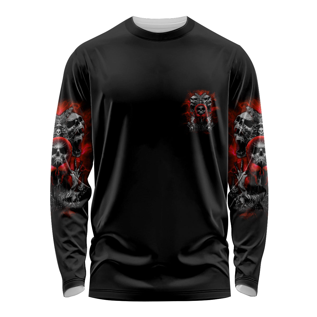 Walk Away I Have Anger Issues Skull Long Sleeve Shirt - Wonder Print Shop