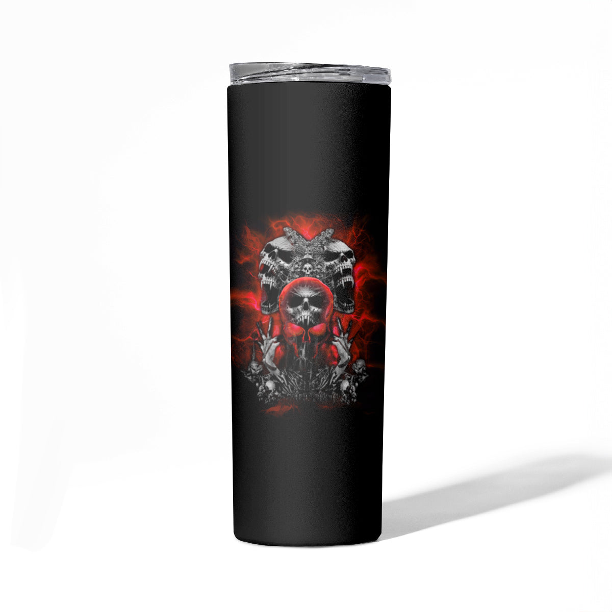 Walk Away I Have Anger Issues Skull Skinny Tumbler - Wonder Print Shop