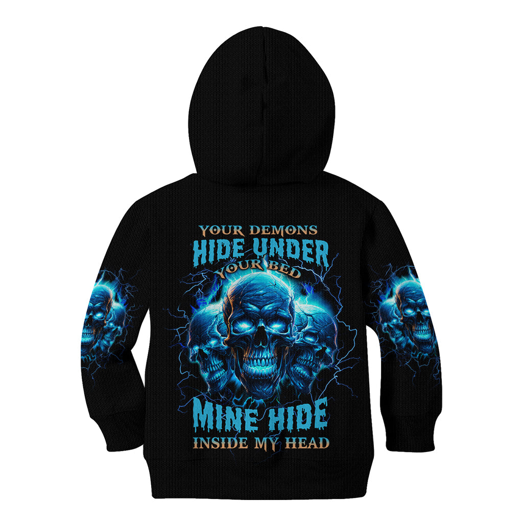 Your Demons Hide Under Your Bed Kid Hoodie - Wonder Print Shop