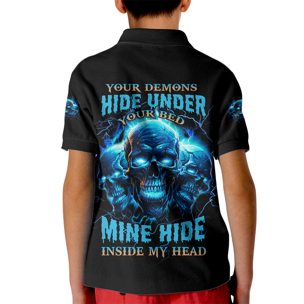 Your Demons Hide Under Your Bed Kid Polo Shirt - Wonder Print Shop
