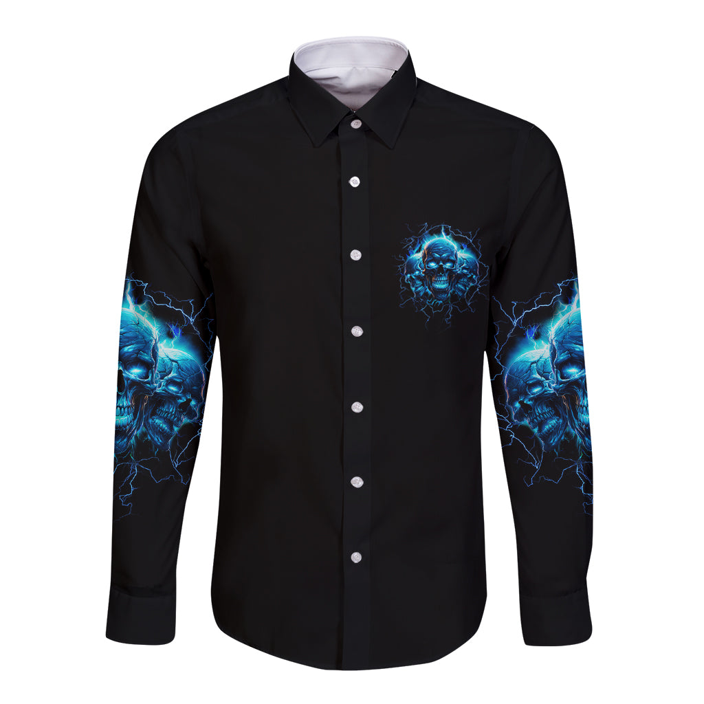 Your Demons Hide Under Your Bed Long Sleeve Button Shirt - Wonder Print Shop