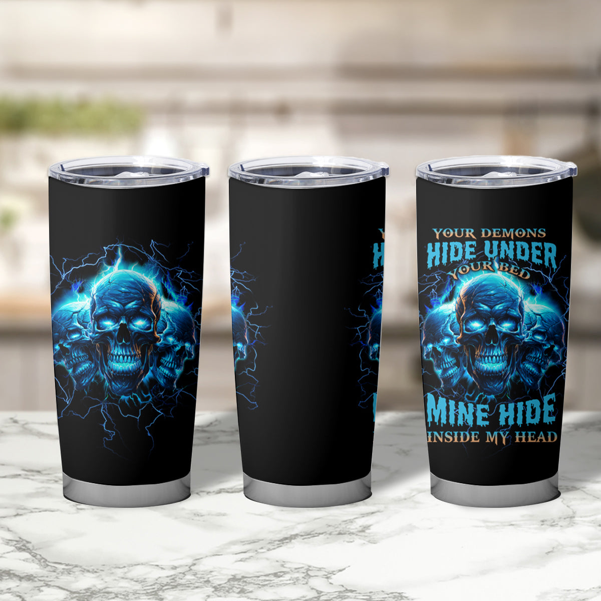 Your Demons Hide Under Your Bed Tumbler Cup - Wonder Print Shop