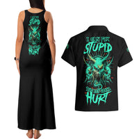 I Can Fix Stupid But It's Gonna Hurt Couples Matching Tank Maxi Dress and Hawaiian Shirt - Wonder Print Shop