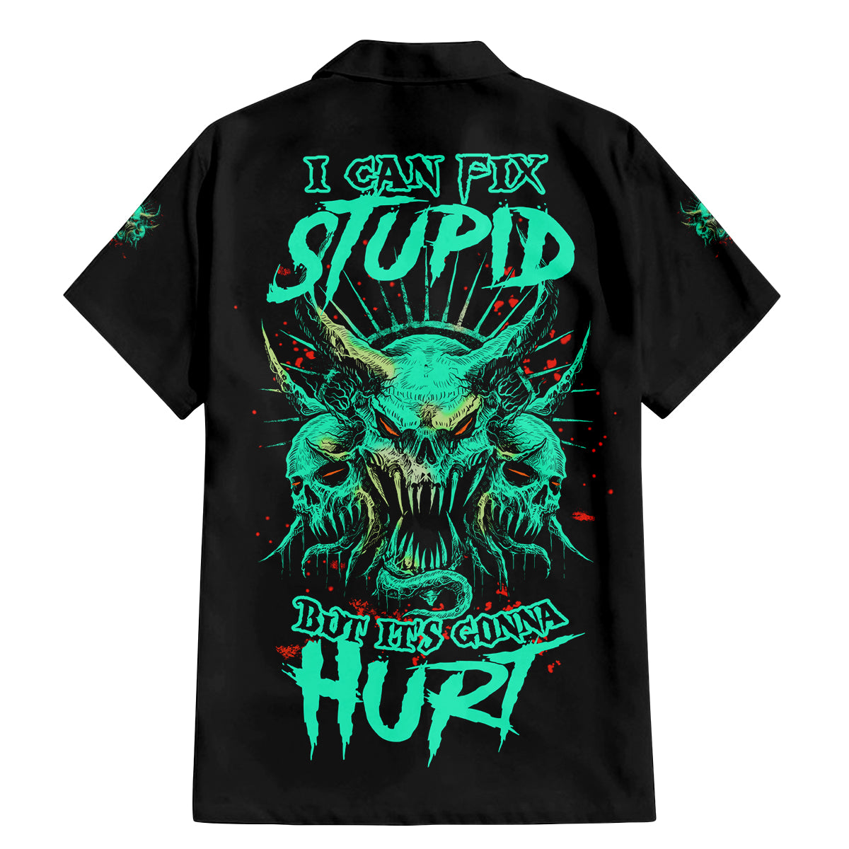 I Can Fix Stupid But It's Gonna Hurt Family Matching Mermaid Dress and Hawaiian Shirt - Wonder Print Shop