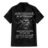 Even The Devil On My Shoulder Family Matching Mermaid Dress and Hawaiian Shirt - Wonder Print Shop