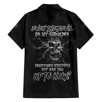 Even The Devil On My Shoulder Family Matching Short Sleeve Bodycon Dress and Hawaiian Shirt - Wonder Print Shop