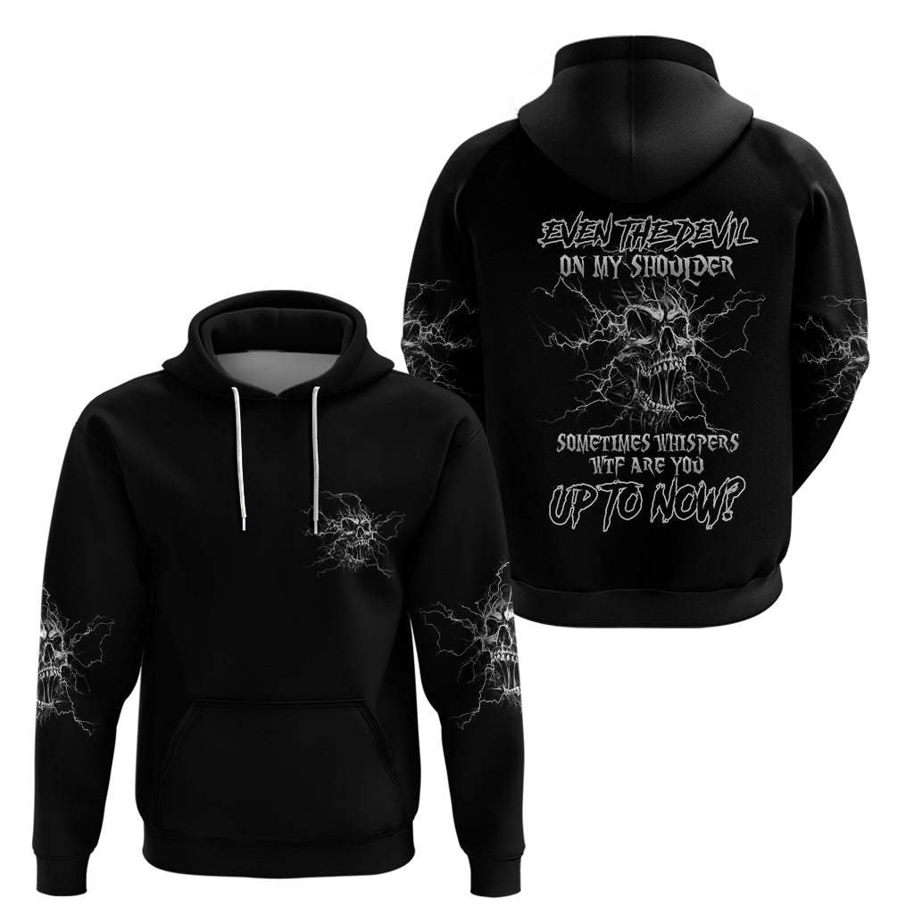 Even The Devil On My Shoulder Hoodie - Wonder Print Shop