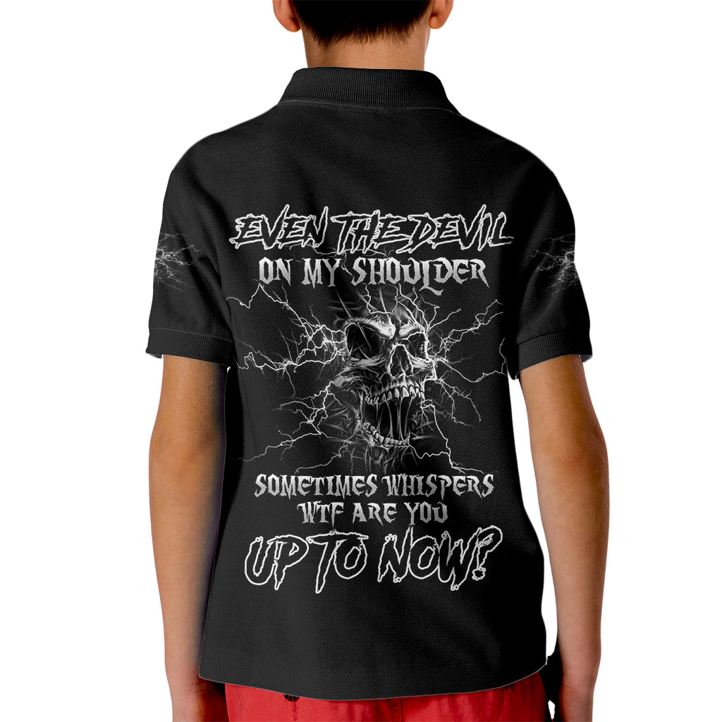 Even The Devil On My Shoulder Kid Polo Shirt - Wonder Print Shop