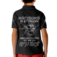 Even The Devil On My Shoulder Kid Polo Shirt - Wonder Print Shop