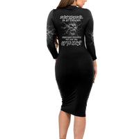 Even The Devil On My Shoulder Long Sleeve Bodycon Dress - Wonder Print Shop