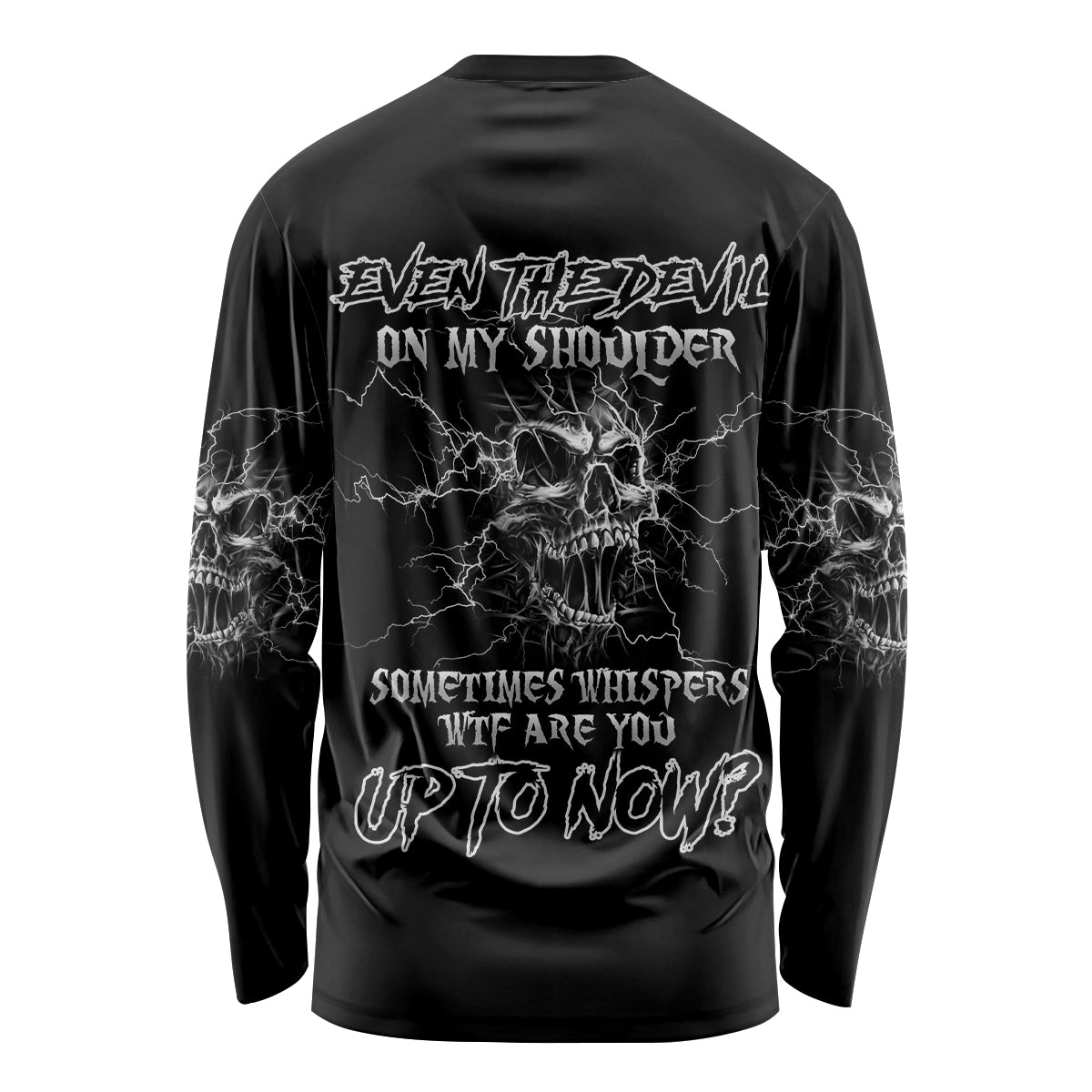 Even The Devil On My Shoulder Long Sleeve Shirt - Wonder Print Shop
