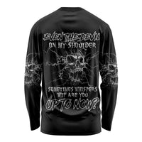 Even The Devil On My Shoulder Long Sleeve Shirt - Wonder Print Shop
