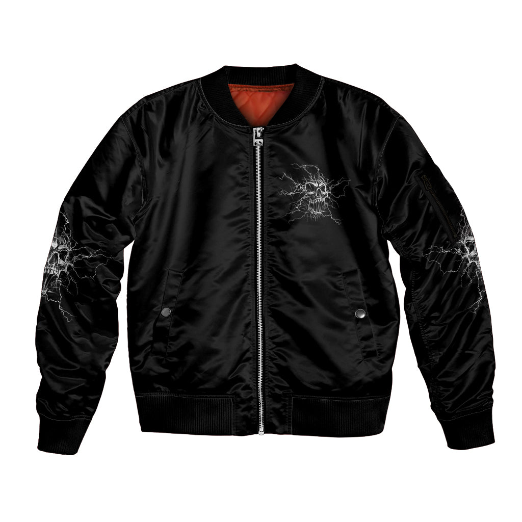 Even The Devil On My Shoulder Sleeve Zip Bomber Jacket - Wonder Print Shop