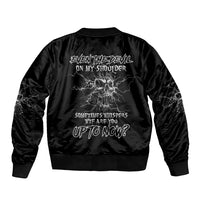 Even The Devil On My Shoulder Sleeve Zip Bomber Jacket - Wonder Print Shop