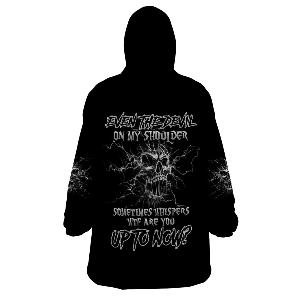Even The Devil On My Shoulder Wearable Blanket Hoodie - Wonder Print Shop