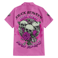 Stuck Between Idk Idc And IDGAF Pink Family Matching Short Sleeve Bodycon Dress and Hawaiian Shirt - Wonder Print Shop