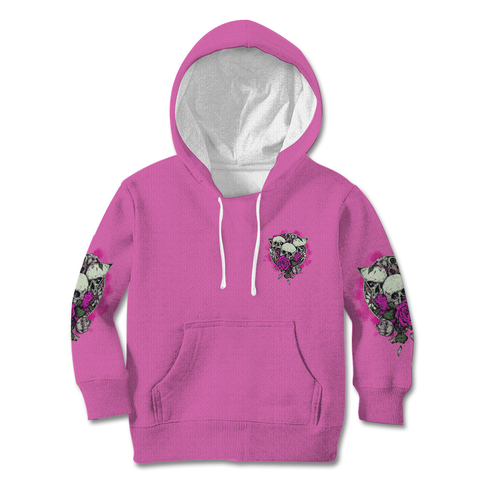 Stuck Between Idk Idc And IDGAF Pink Kid Hoodie - Wonder Print Shop