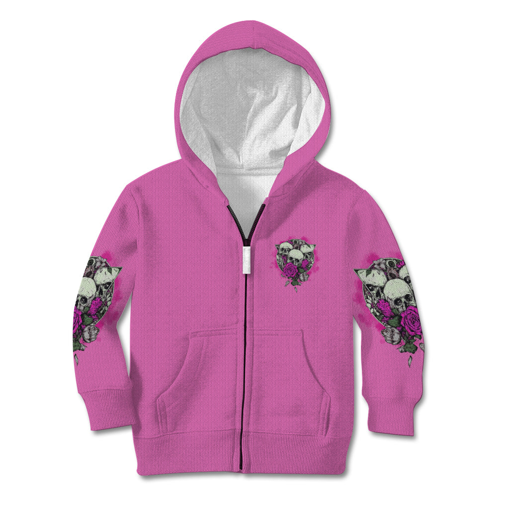 Stuck Between Idk Idc And IDGAF Pink Kid Hoodie - Wonder Print Shop