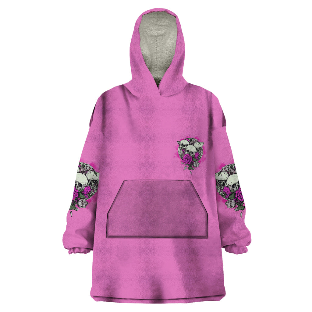 Stuck Between Idk Idc And IDGAF Pink Wearable Blanket Hoodie - Wonder Print Shop