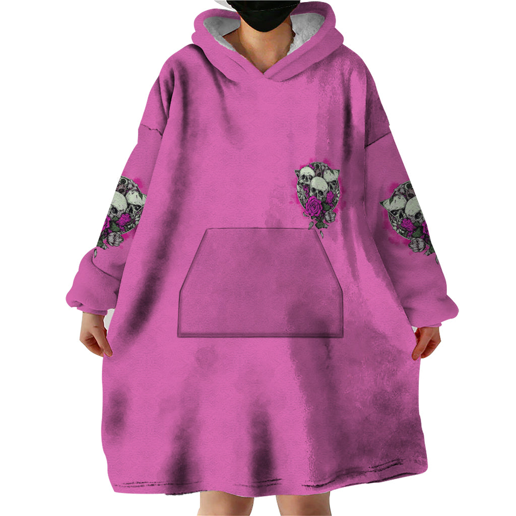 Stuck Between Idk Idc And IDGAF Pink Wearable Blanket Hoodie - Wonder Print Shop