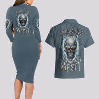 My Alone Time Is For Everyone's Safety Couples Matching Long Sleeve Bodycon Dress and Hawaiian Shirt - Wonder Print Shop
