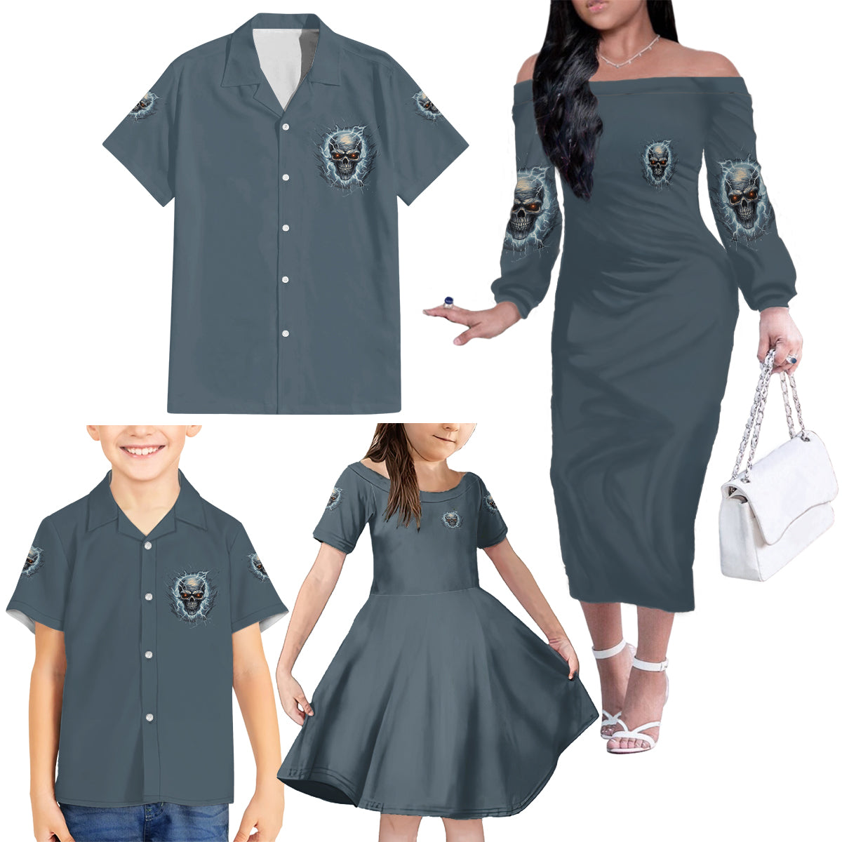 My Alone Time Is For Everyone's Safety Family Matching Off Shoulder Long Sleeve Dress and Hawaiian Shirt - Wonder Print Shop