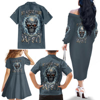 My Alone Time Is For Everyone's Safety Family Matching Off Shoulder Long Sleeve Dress and Hawaiian Shirt - Wonder Print Shop