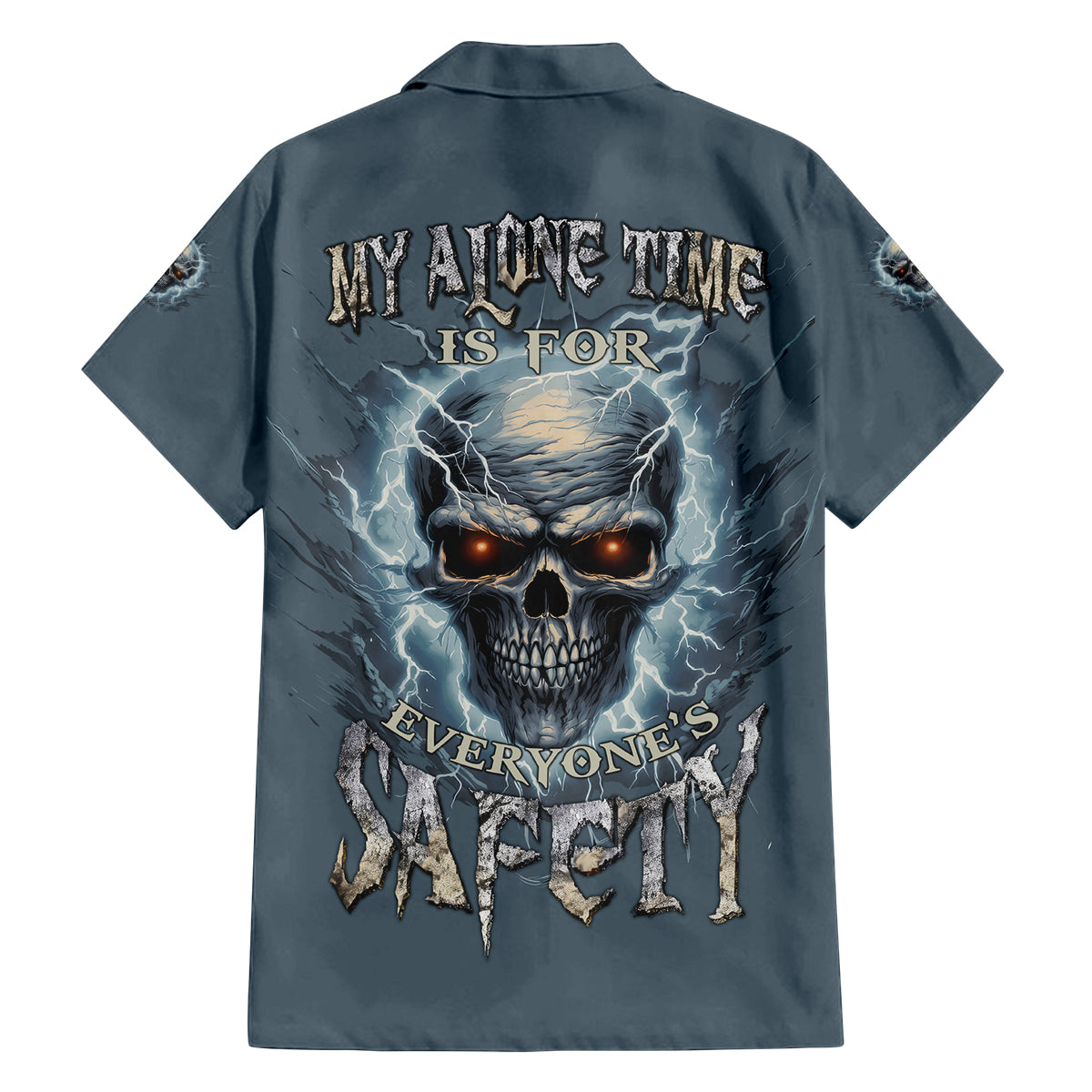 My Alone Time Is For Everyone's Safety Family Matching Off Shoulder Maxi Dress and Hawaiian Shirt - Wonder Print Shop