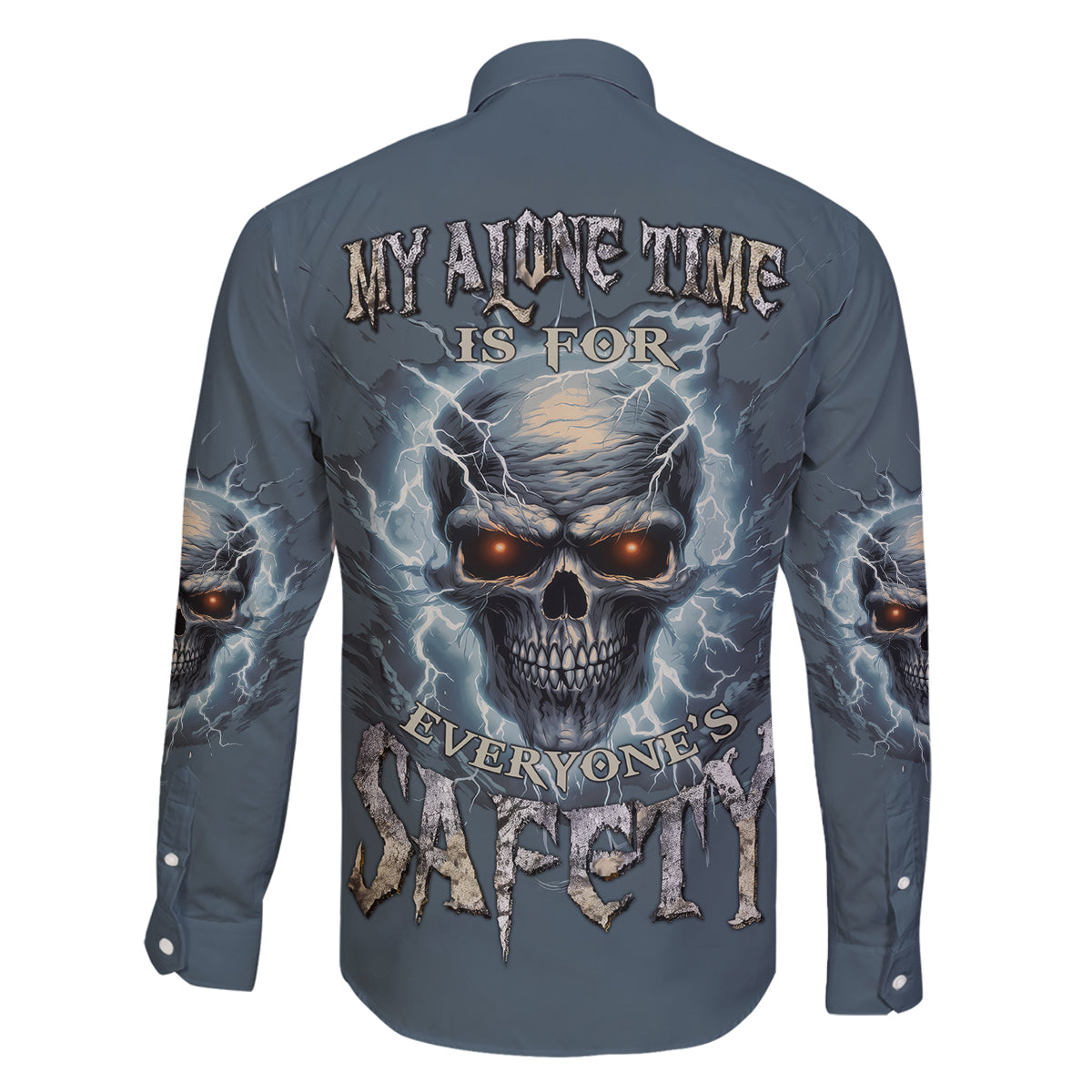 My Alone Time Is For Everyone's Safety Family Matching Off Shoulder Short Dress and Hawaiian Shirt - Wonder Print Shop