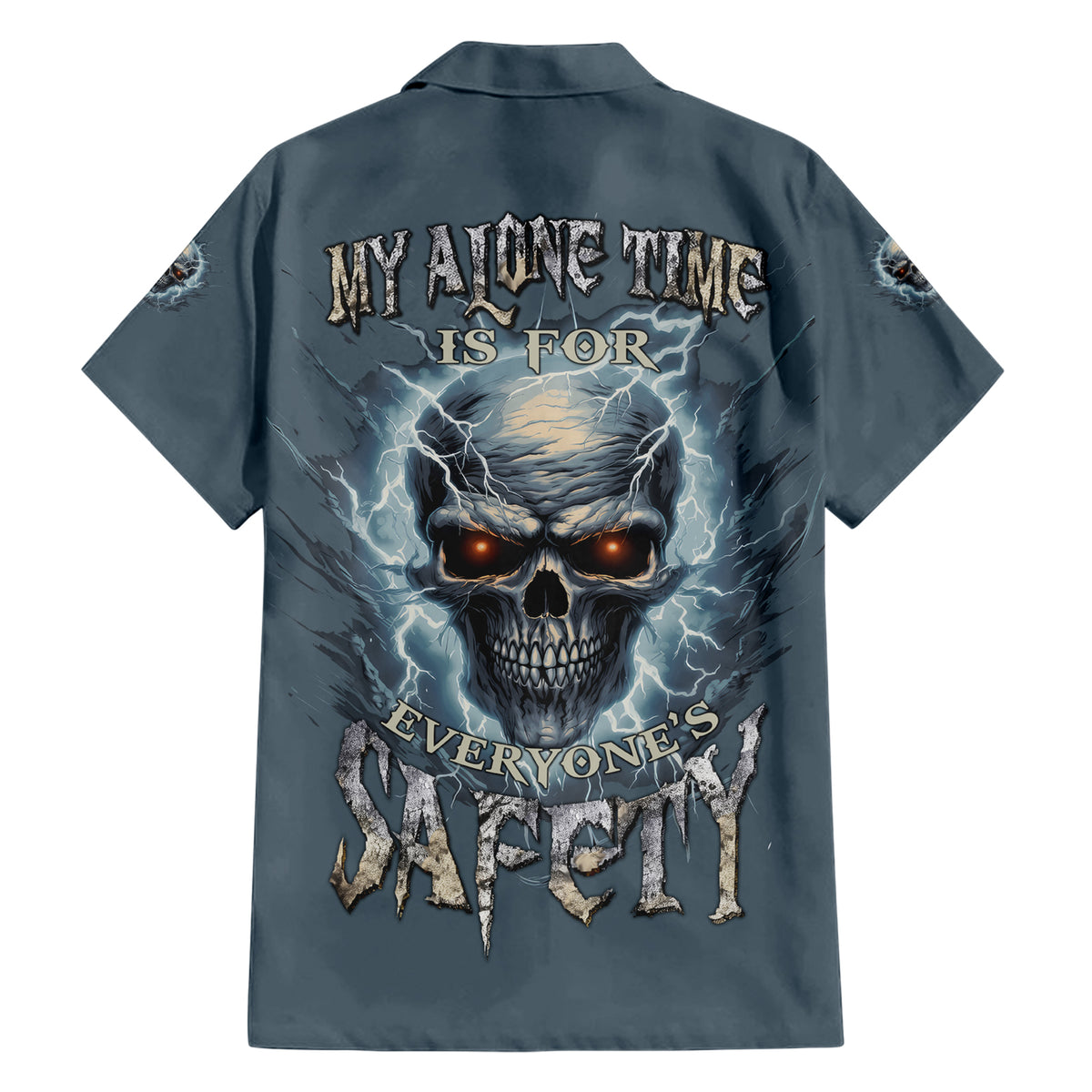 My Alone Time Is For Everyone's Safety Family Matching Short Sleeve Bodycon Dress and Hawaiian Shirt - Wonder Print Shop