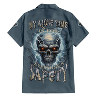 My Alone Time Is For Everyone's Safety Family Matching Short Sleeve Bodycon Dress and Hawaiian Shirt - Wonder Print Shop