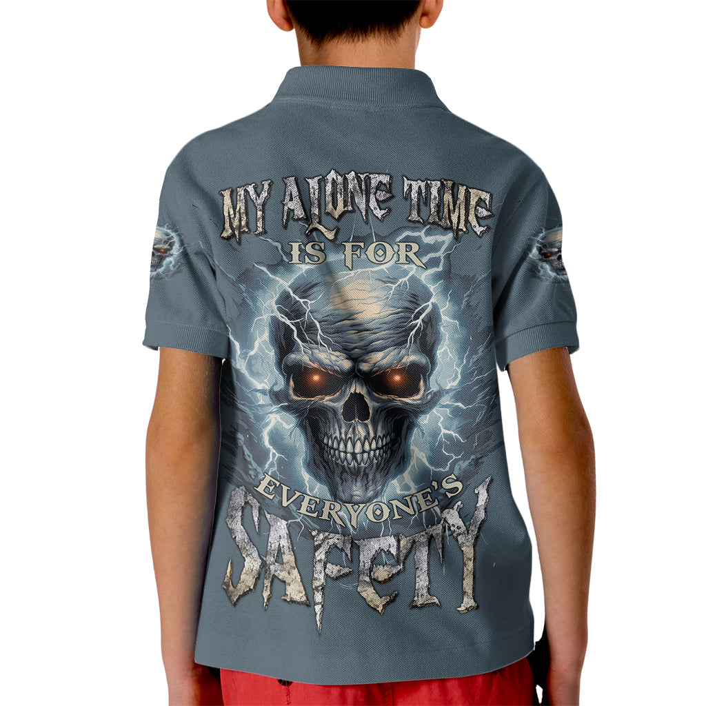 My Alone Time Is For Everyone's Safety Kid Polo Shirt - Wonder Print Shop