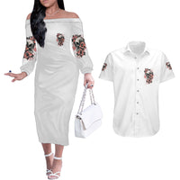 I Don't Have A Short Temper Couples Matching Off The Shoulder Long Sleeve Dress and Hawaiian Shirt - Wonder Print Shop