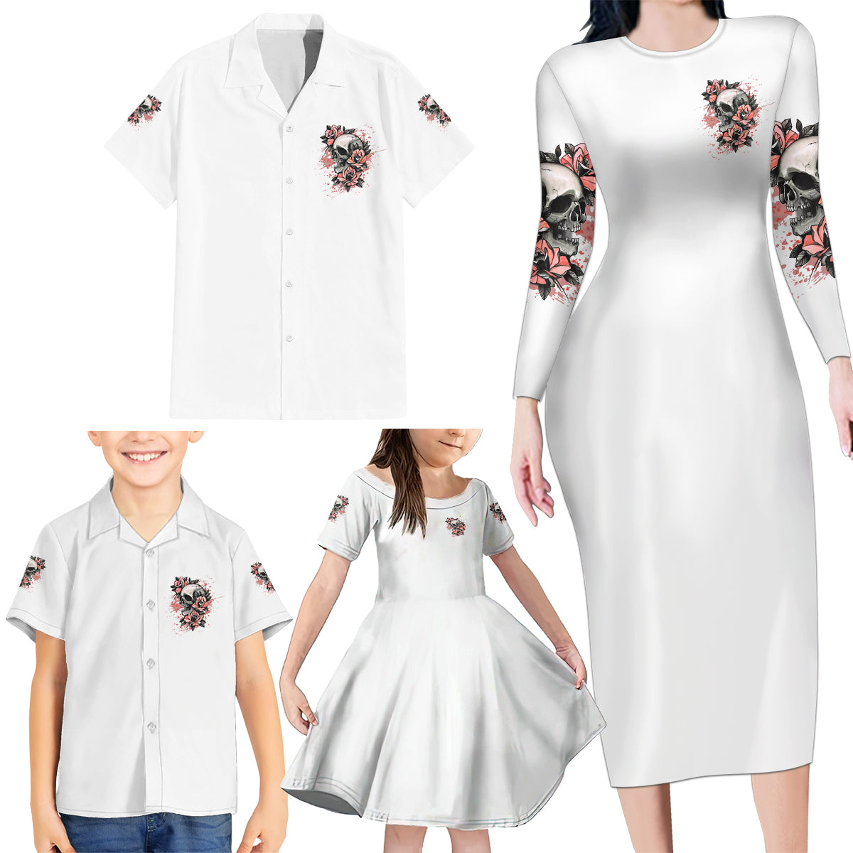 I Don't Have A Short Temper Family Matching Long Sleeve Bodycon Dress and Hawaiian Shirt - Wonder Print Shop