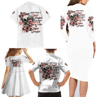 I Don't Have A Short Temper Family Matching Long Sleeve Bodycon Dress and Hawaiian Shirt - Wonder Print Shop