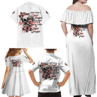 I Don't Have A Short Temper Family Matching Off Shoulder Maxi Dress and Hawaiian Shirt - Wonder Print Shop