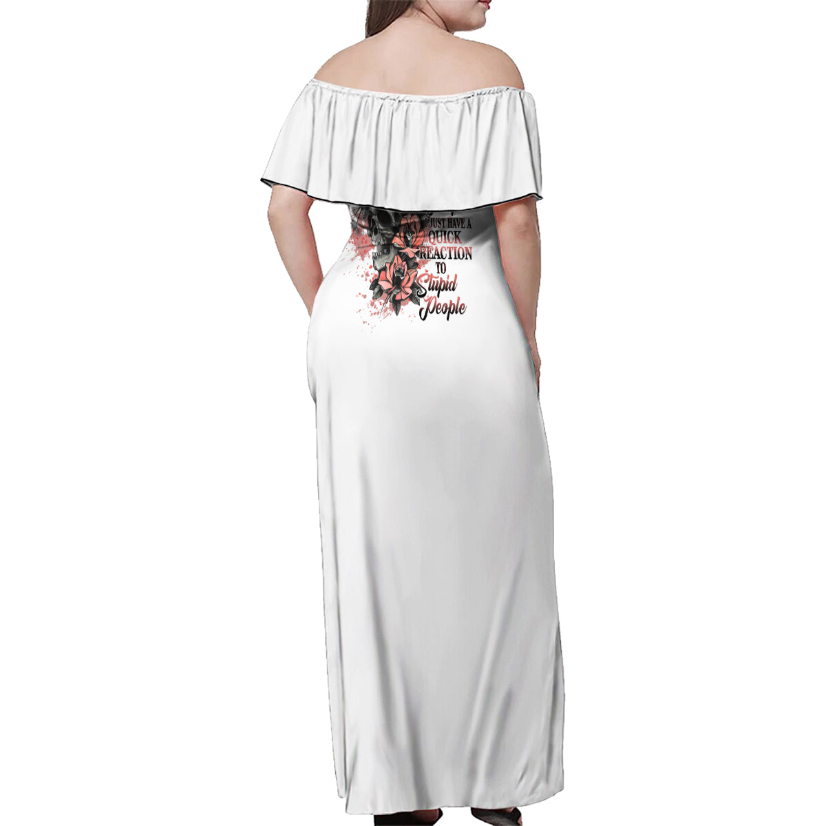 I Don't Have A Short Temper Family Matching Off Shoulder Maxi Dress and Hawaiian Shirt - Wonder Print Shop