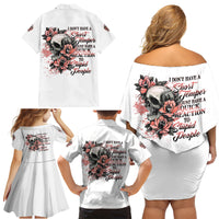 I Don't Have A Short Temper Family Matching Off Shoulder Short Dress and Hawaiian Shirt - Wonder Print Shop