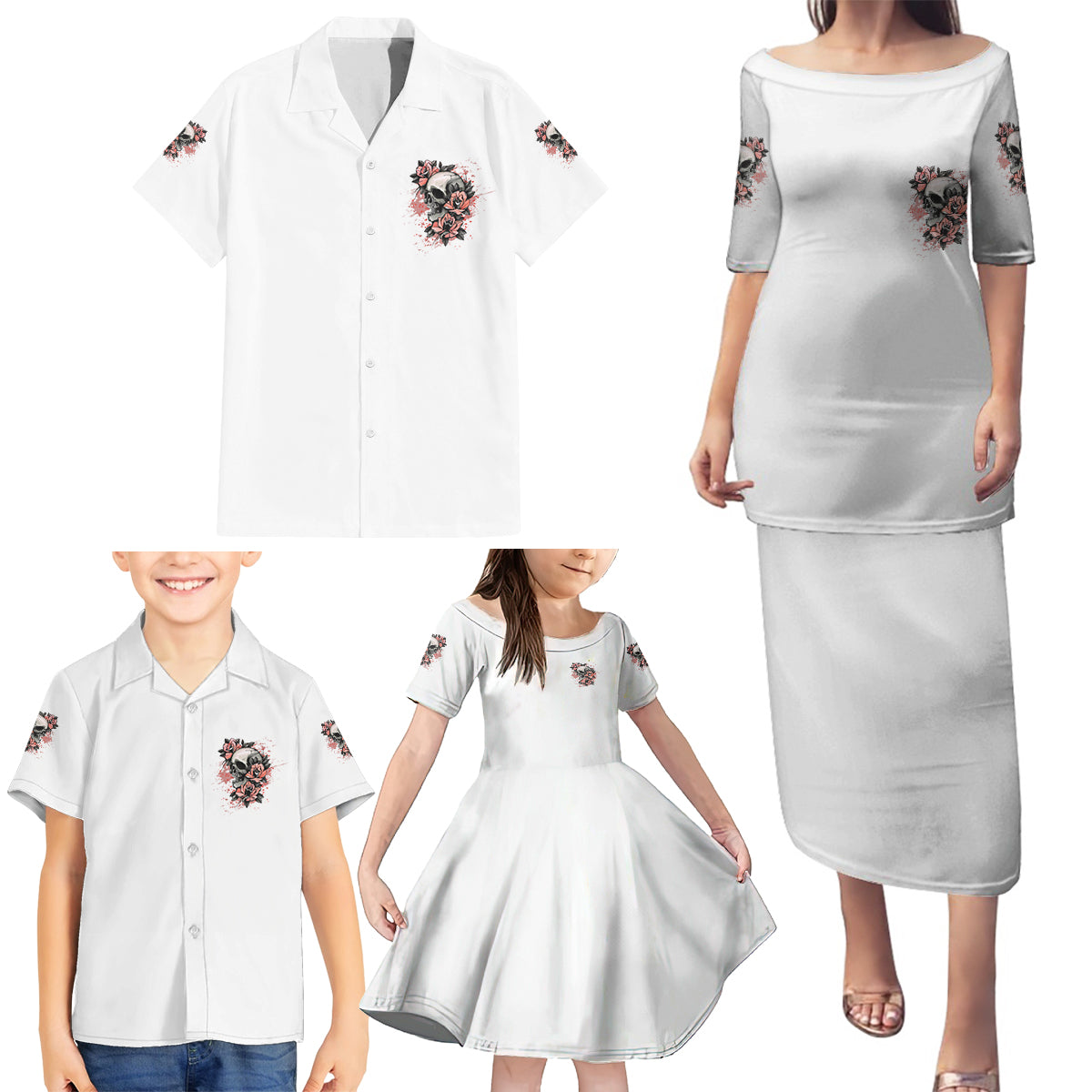 I Don't Have A Short Temper Family Matching Puletasi Dress and Hawaiian Shirt - Wonder Print Shop