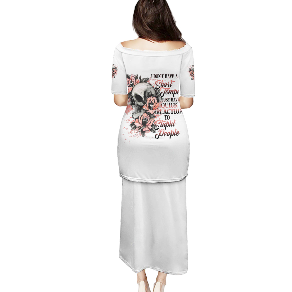 I Don't Have A Short Temper Family Matching Puletasi Dress and Hawaiian Shirt - Wonder Print Shop