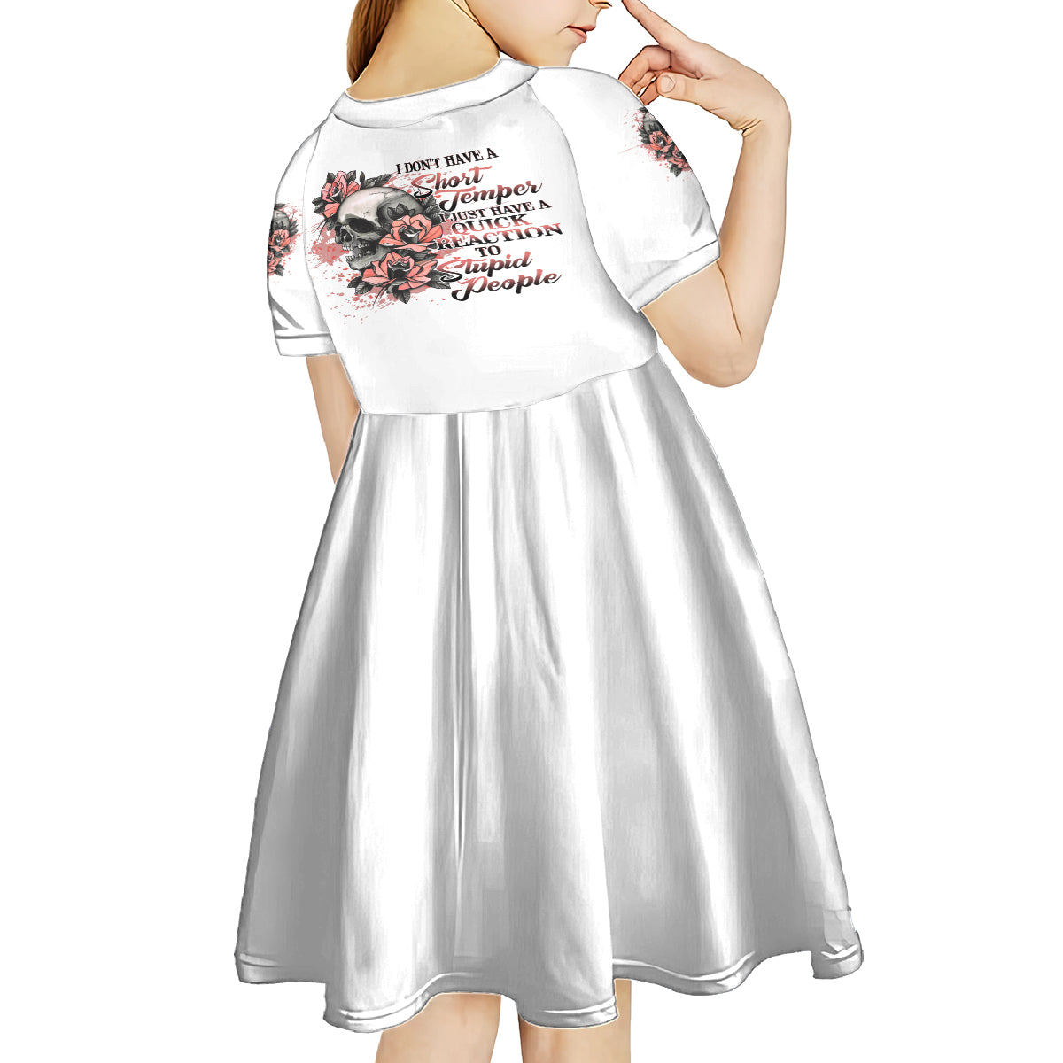 I Don't Have A Short Temper Kid Short Sleeve Dress - Wonder Print Shop