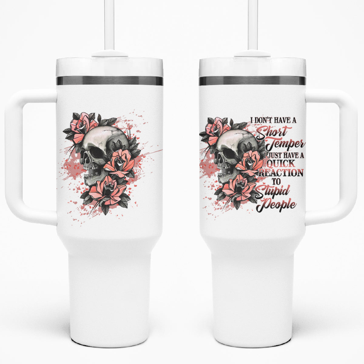 I Don't Have A Short Temper Tumbler With Handle - Wonder Print Shop