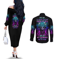 one-day-let-my-demons-out-to-play-couples-matching-off-the-shoulder-long-sleeve-dress-and-long-sleeve-button-shirt