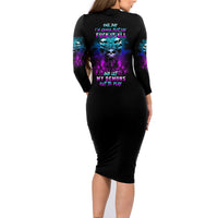 One Day Let My Demons Out To Play Family Matching Long Sleeve Bodycon Dress and Hawaiian Shirt - Wonder Print Shop